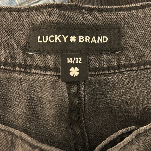 Lucky Brand Wide Leg Palazzo Jeans in Soft Black Size 14/32 - Picture 3 of 5